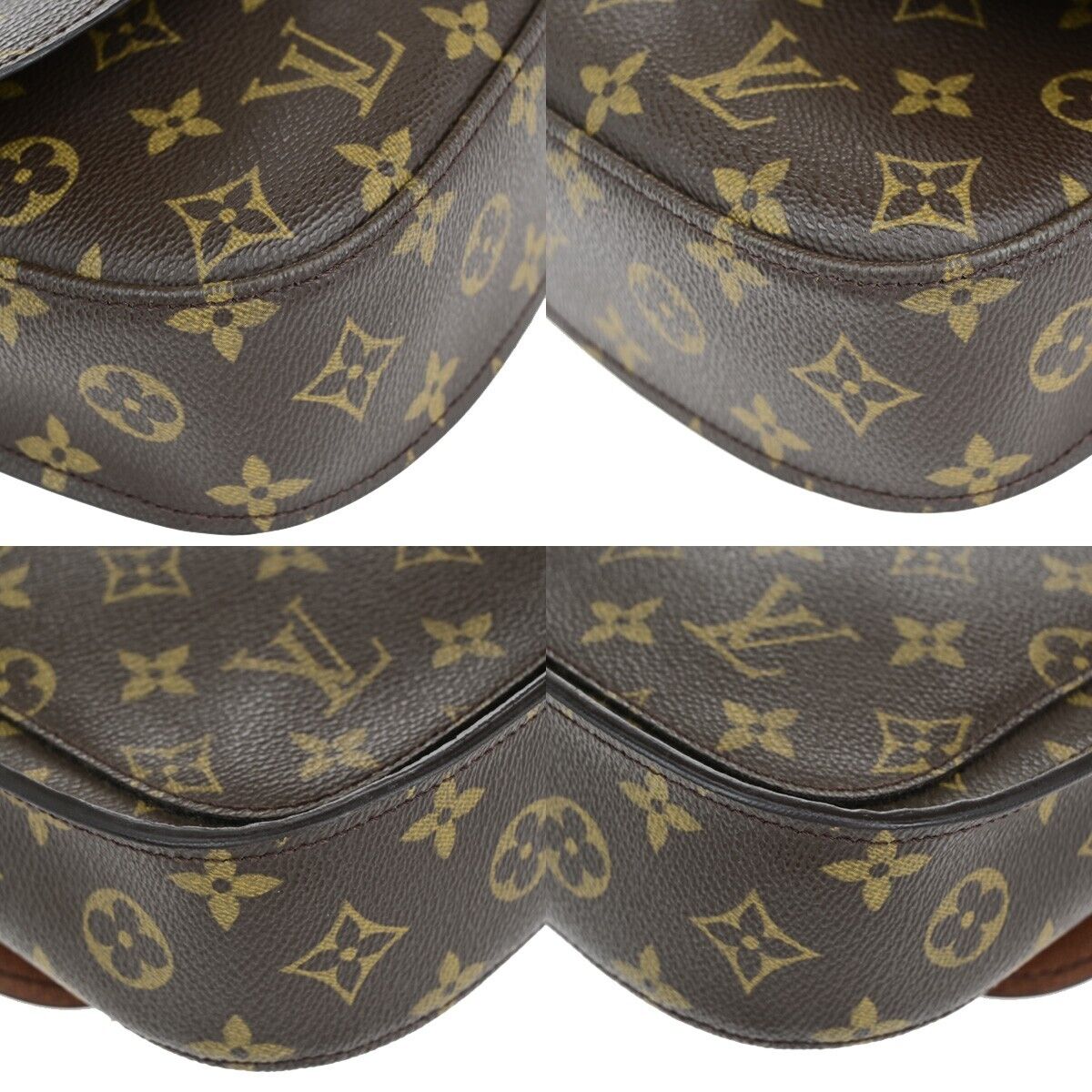 LOUIS VUITTON Saint Cloud MM Shoulder Bag Monogram Leather Brown M51243 35EC901