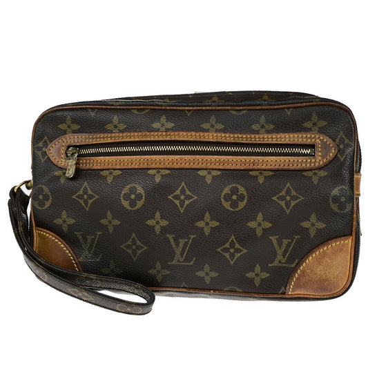 LOUIS VUITTON Marly Dragonne GM Clutch Hand Bag Monogram Brown M51825 61YG503