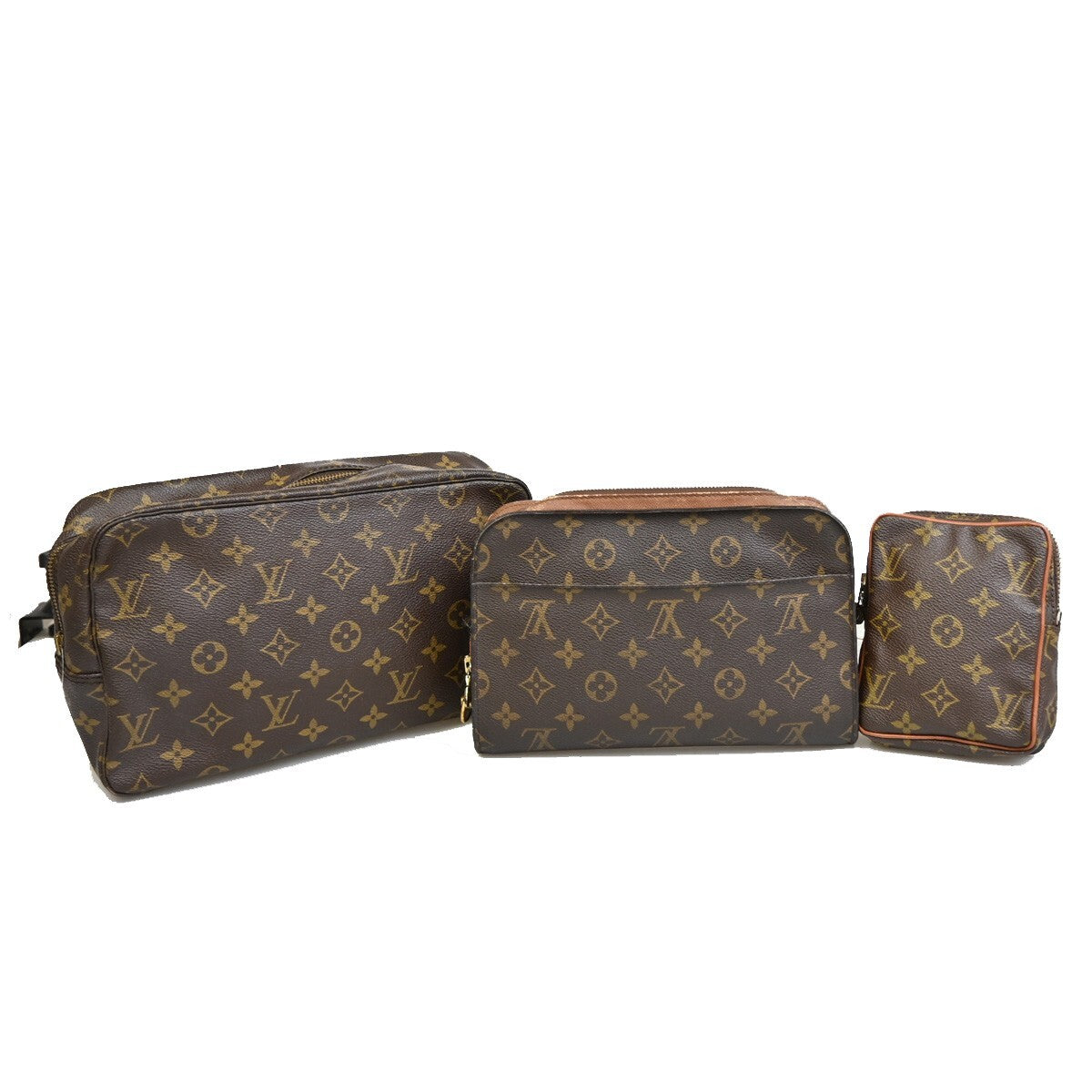 LOUIS VUITTON 3 Set Trousse Toilette 28 Orsay Mini Danube Bag Monogram 36FB569
