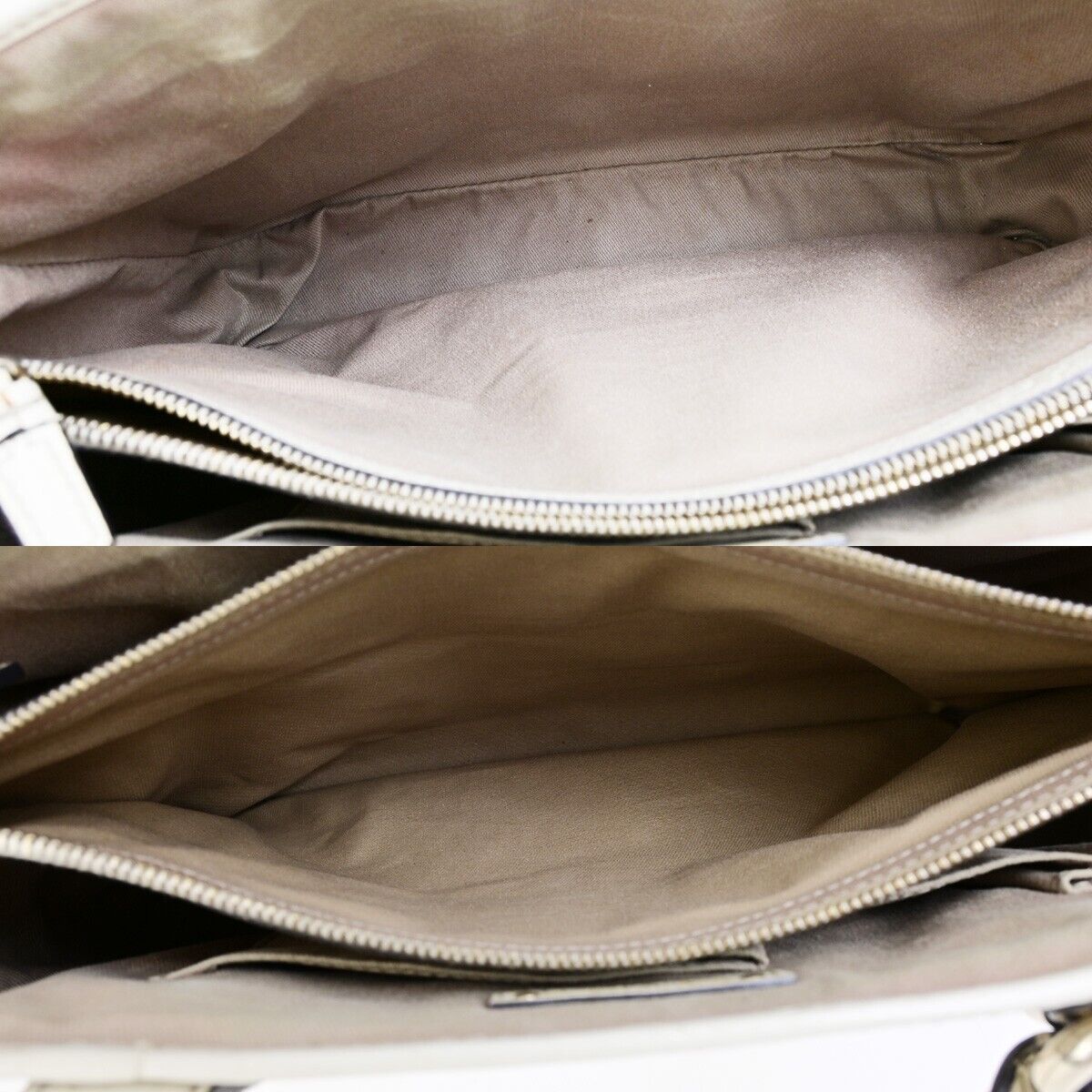 CELINE Logo Boogie Macadam Hand Bag Leather Canvas Beige Italy 67FB204
