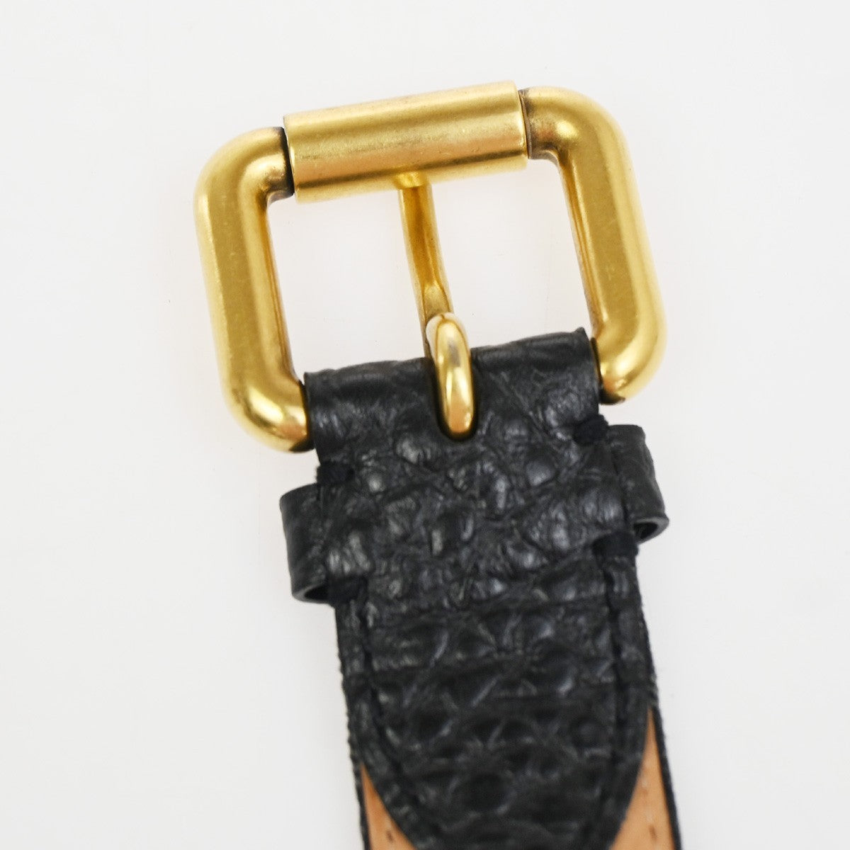 LOUIS VUITTON Ceinture Belt  90/36 Monogram Denim Leather  Black France 89AA201