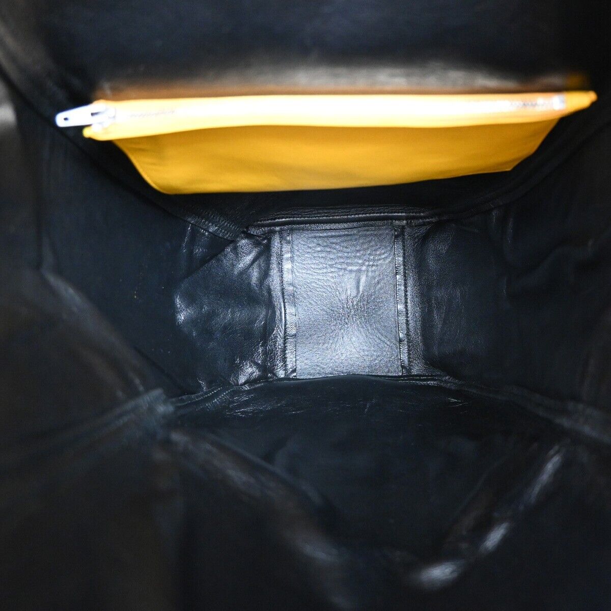 BALENCIAGA Logo 2Way Shoulder Hand Bag Leather Yellow Silver 87SH253