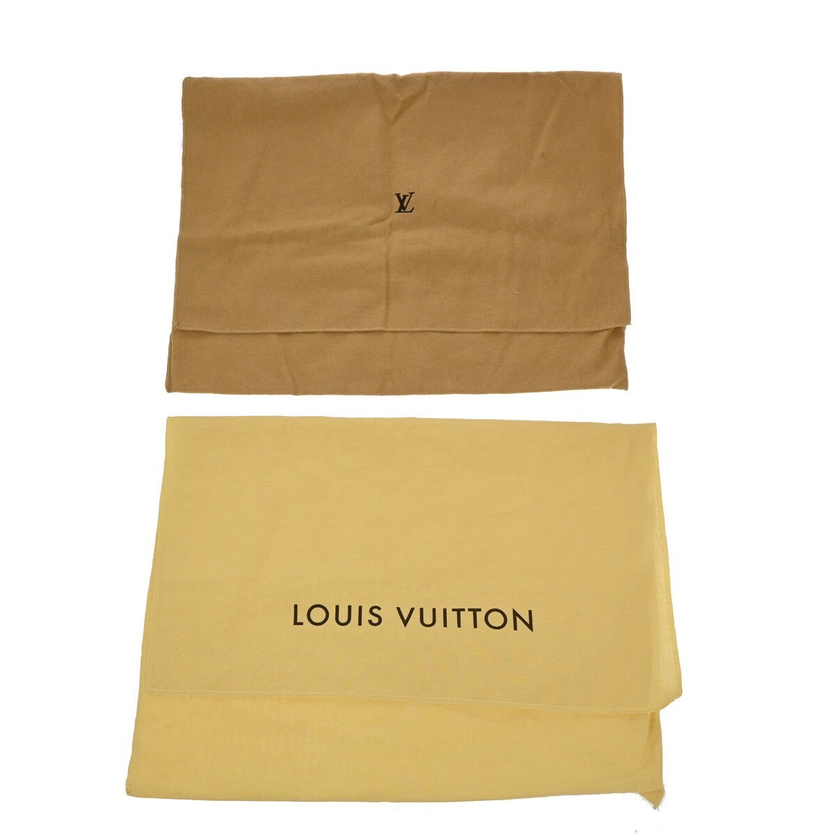 LOUIS VUITTON Logo 10 Set Dust Bag Drawstring Canvas Cotton Beige Brown 09EE147