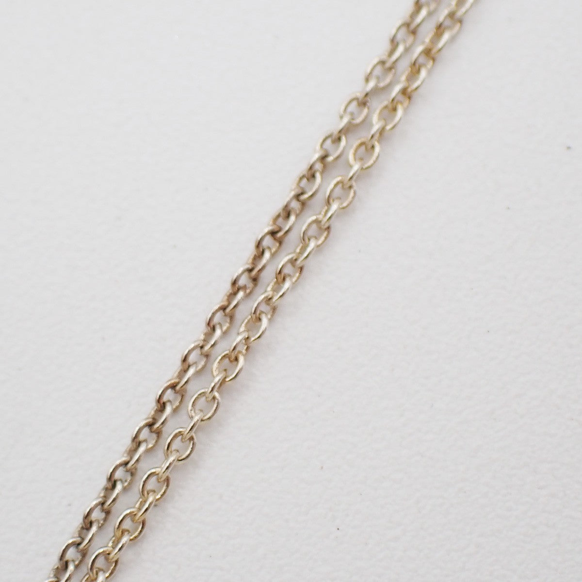 TIFFANY & CO. Logo Open Heart 16mm Chain Necklace Silver AG925 02EG156