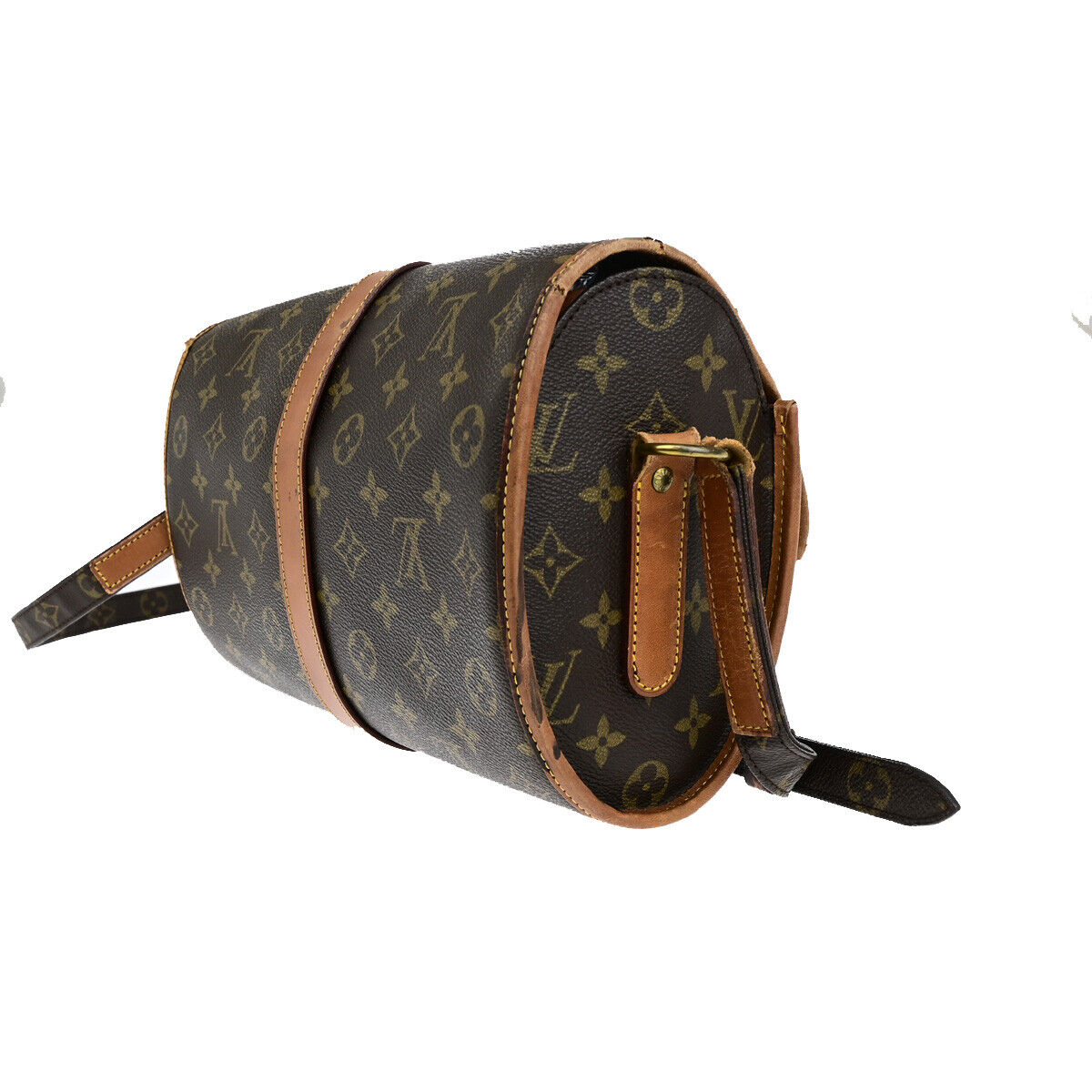 LOUIS VUITTON Logo Marne Shoulder Bag Monogram Leather Brown M51369 80YF508