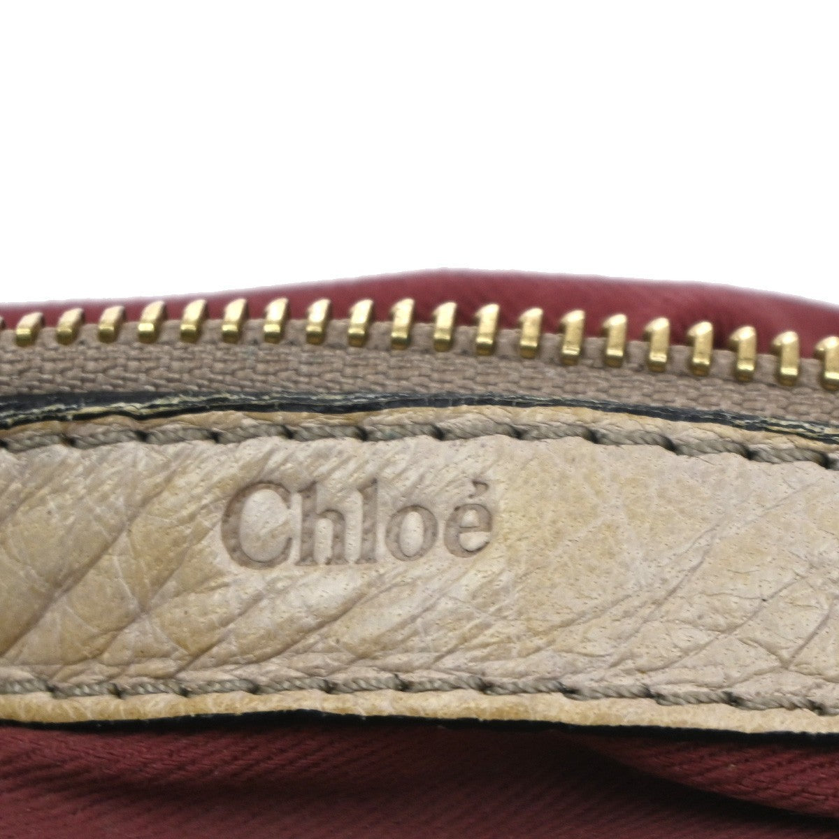 CHLOE Logo Heloise Hobo 2Way Crossbody Shoulder Bag Leather Beige GHW 66CA524