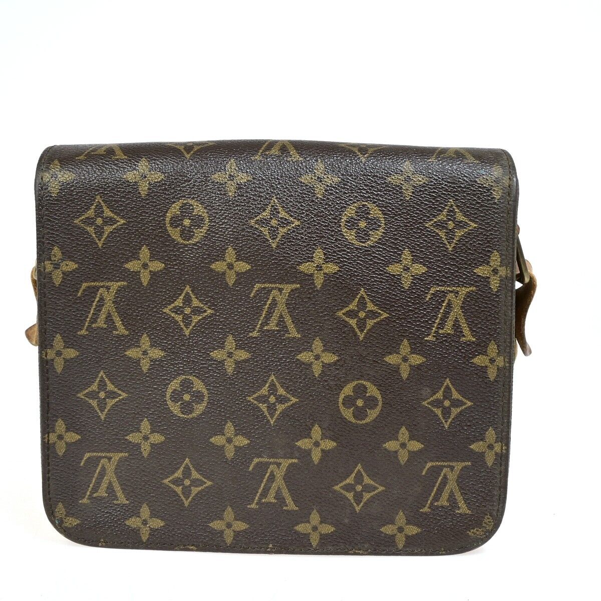 LOUIS VUITTON Cartouchiere MM Shoulder Bag Monogram Leather Brown M51253 68HC030