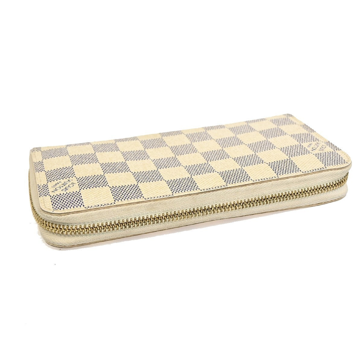 LOUIS VUITTON Zippy Wallet Long Bifold Damier Azur Leather WE N60019 65FB563