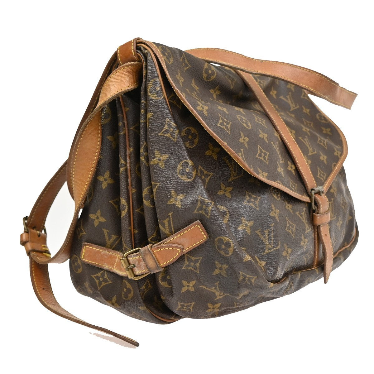 LOUIS VUITTON Saumur 35 Shoulder Bag Monogram Leather BN France M42254 39SA068