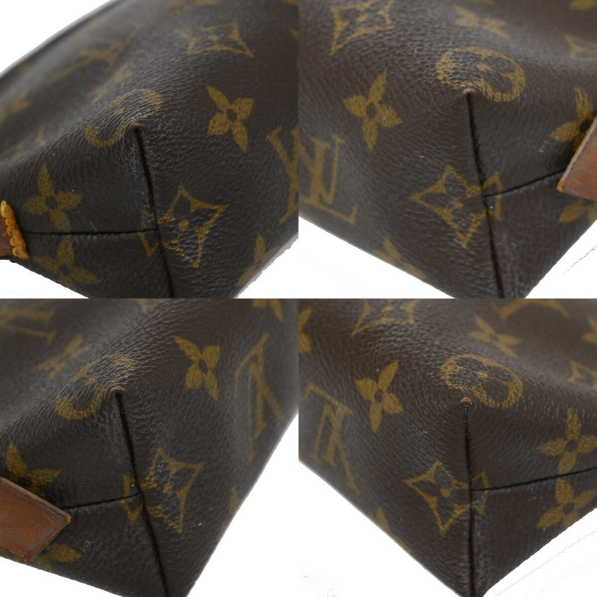 LOUIS VUITTON Pochette Cosmetic Pouch Bag Monogram Leather BN M47515 02EE140