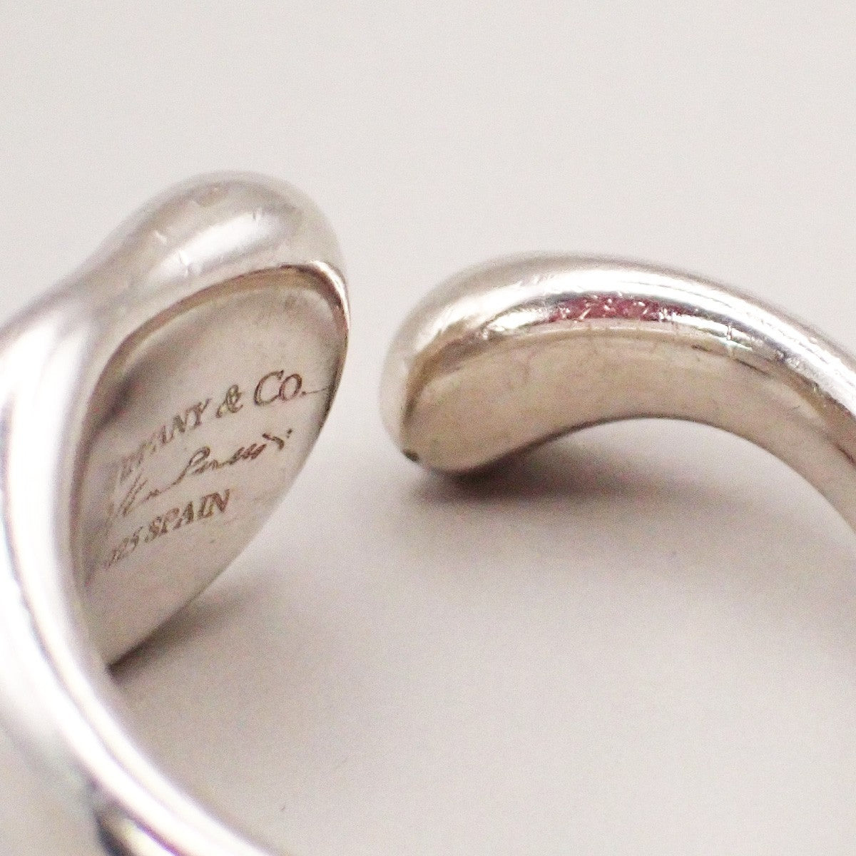 Tiffany & Co. Logo Full Heart Ring US #6.5 Silver 925 Elsa Peretti 08YH739
