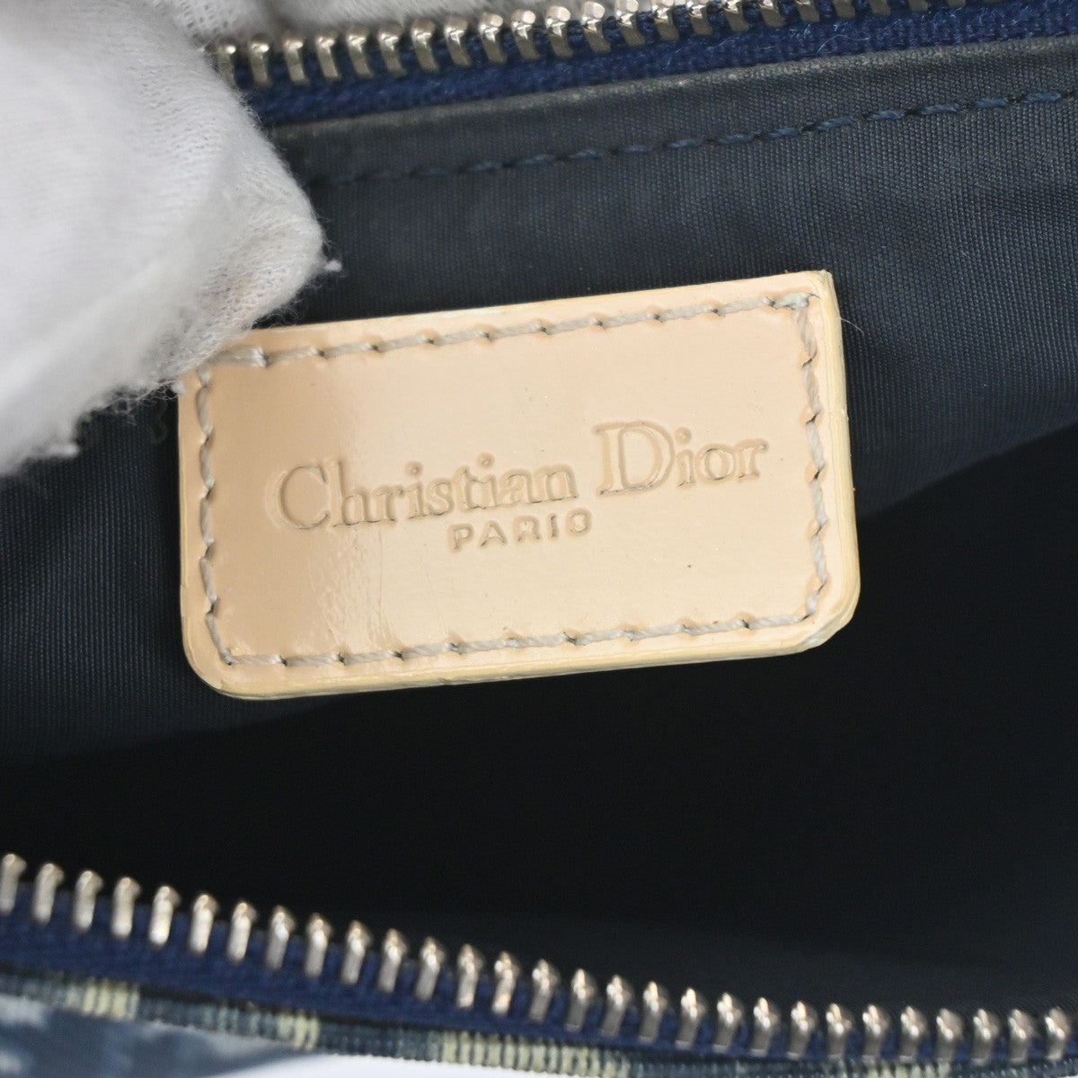 CHRISTIAN DIOR Trotter Saddle Shoulder bag PVC leather Blue Spain 70KD054