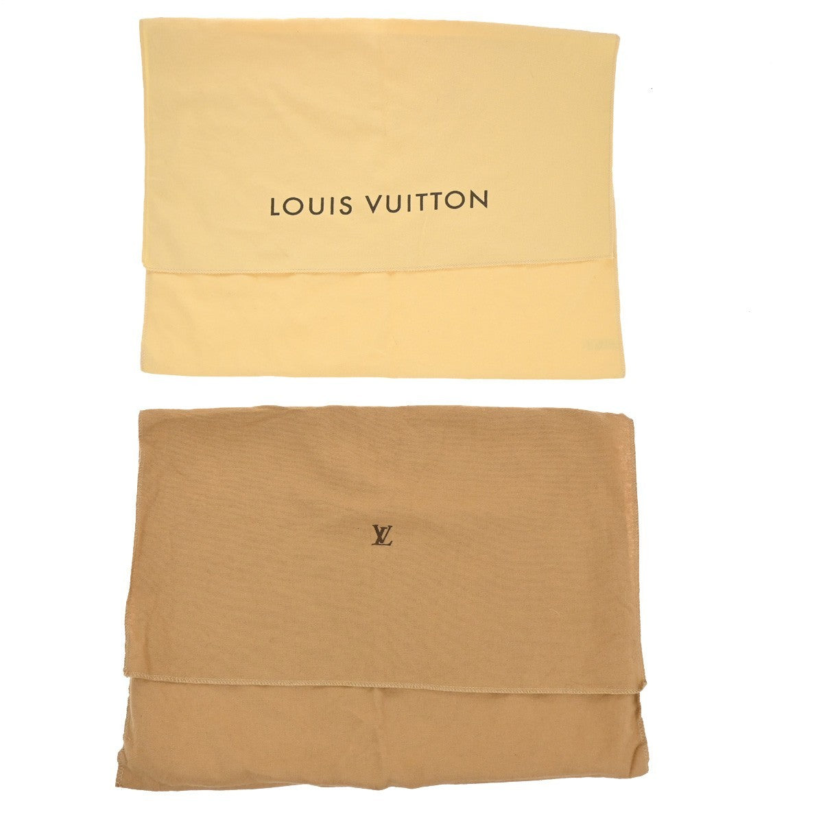 LOUIS VUITTON Logo 10 Set Dust Bag Drawstring Canvas Cotton Beige 09KP029