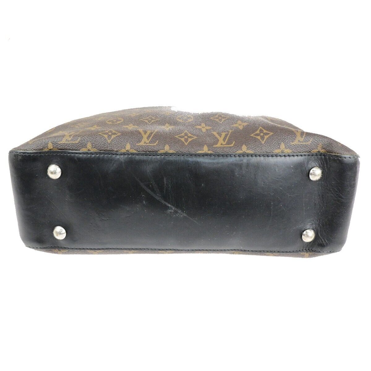 LOUIS VUITTON Davis Hand Bag Monogram Macassar Leather Brown BK M56708 73SJ626