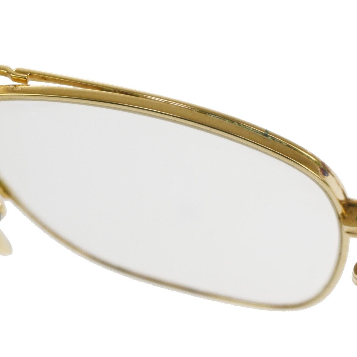 Burberrys Logo Reading Glasses Eye Wear Metal Gold Plated Plastic 08YA139