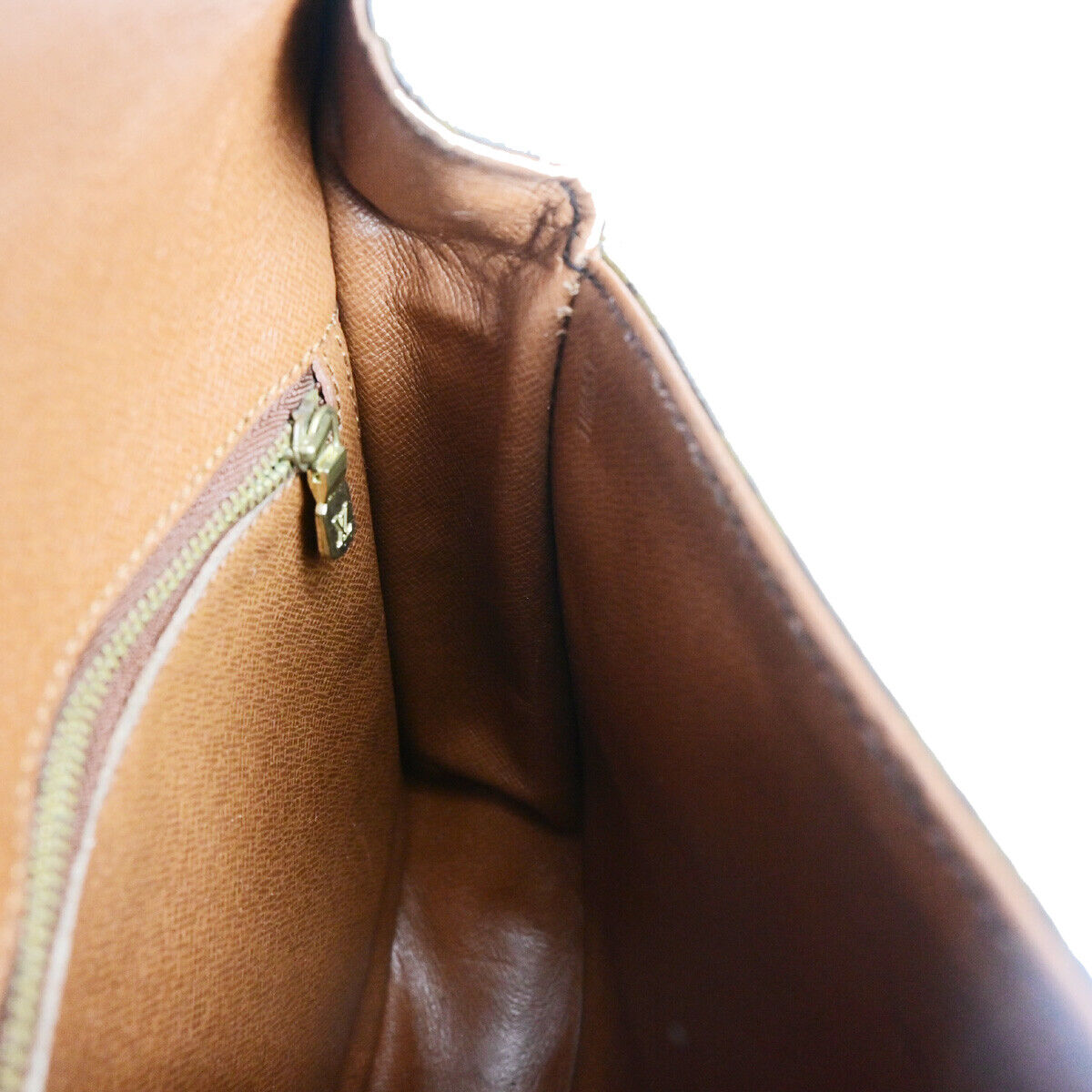 LOUIS VUITTON Saint Cloud GM Shoulder Bag Monogram Leather Brown M51242 69YG707