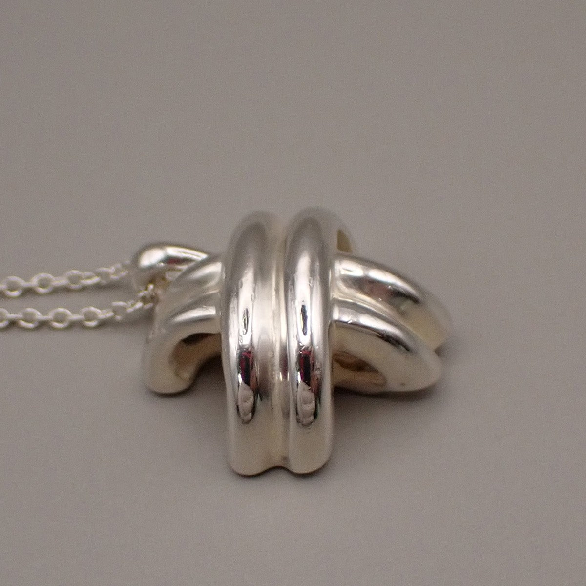 Tiffany & Co. Signature X Cross Chain Necklace Pendant Ag 925 Silver 05YH714