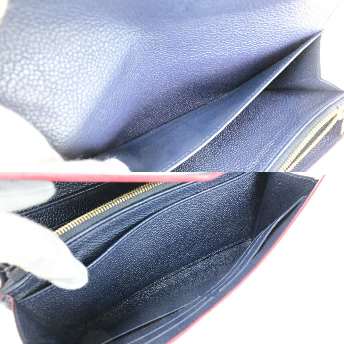 LOUIS VUITTON Portefeuille Sarah Wallet Monogram Empreinte Blue M62125 30YG356