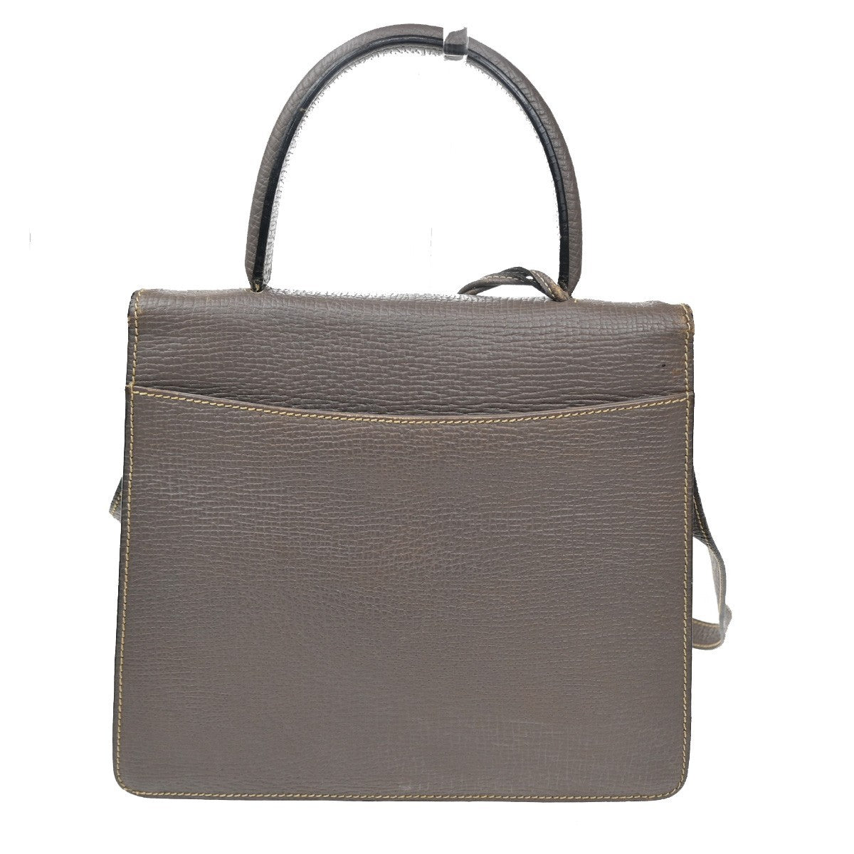 LOEWE Logo Barcelona 2Way Shoulder Bag Embossing Leather Purple GHW 86TA234