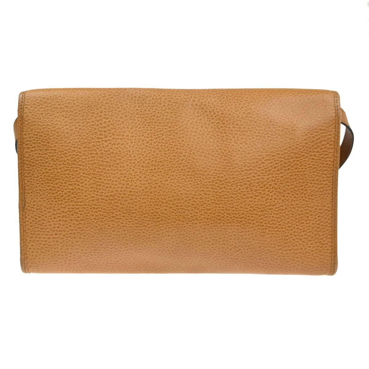 CHRISTIAN DIOR CD Flap 2way Shoulder Hand Bag Leather Beige GHW France 65KC998