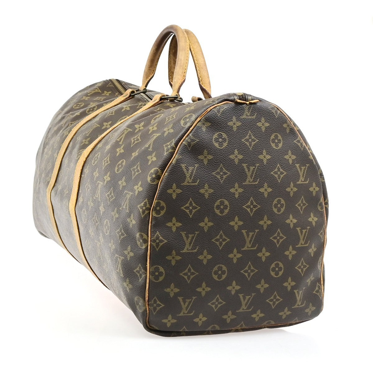 LOUIS VUITTON Keepall 55 Travel Hand Bag Monogram Leather Brown M41424 35YJ255