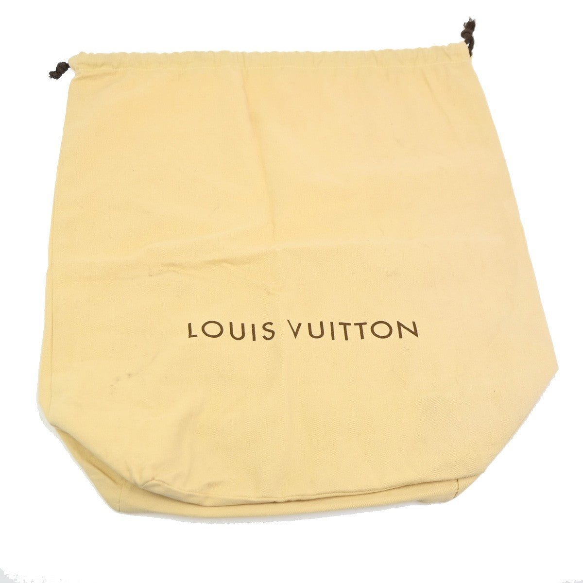 LOUIS VUITTON Logo 10 Set Dust Bag Drawstring Canvas Cotton Beige Brown 09KC725