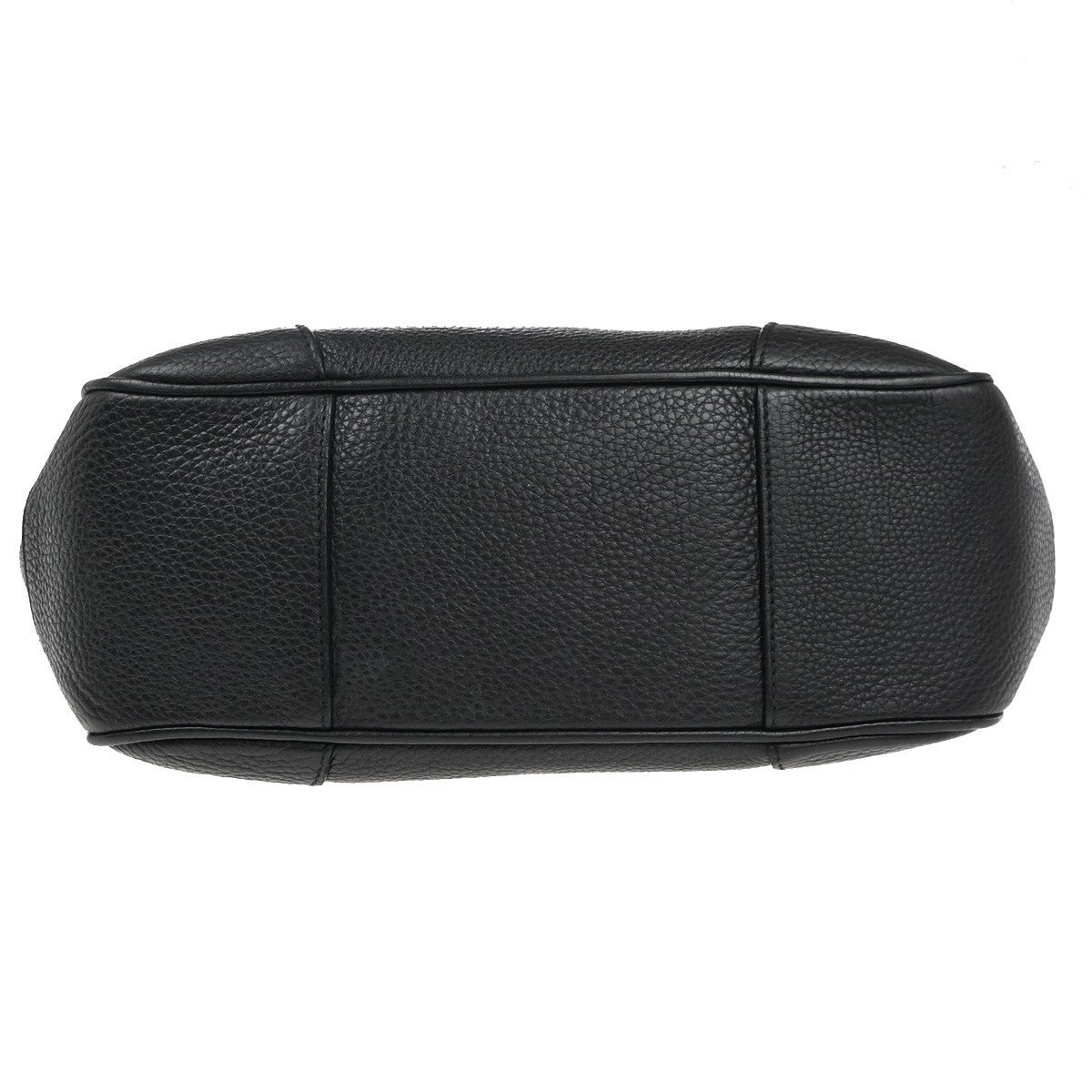 PRADA Logo Shoulder Hand Bag Leather Black GHW 76KP396