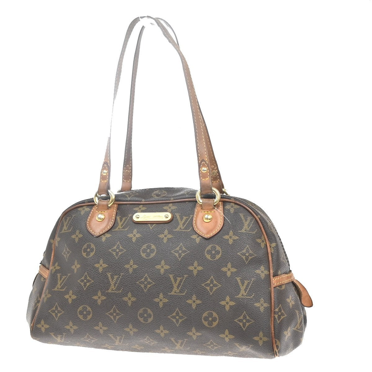 LOUIS VUITTON Montorgueil PM Shoulder Bag Monogram Leather Brown M95565 31MA449