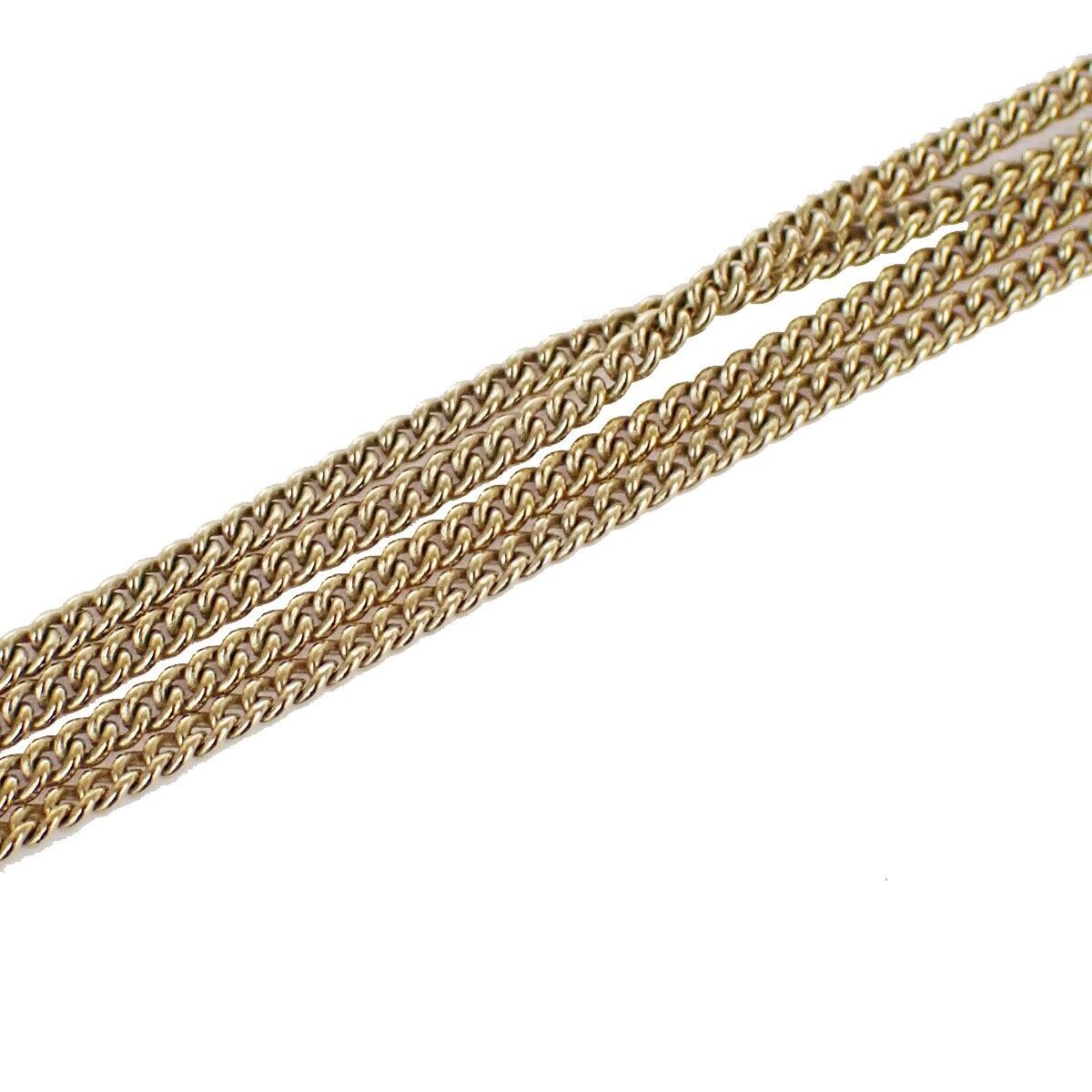 CHANEL CC Logo Chain Necklace Square Pendant Plastic Gold BK Accessory 30KA151