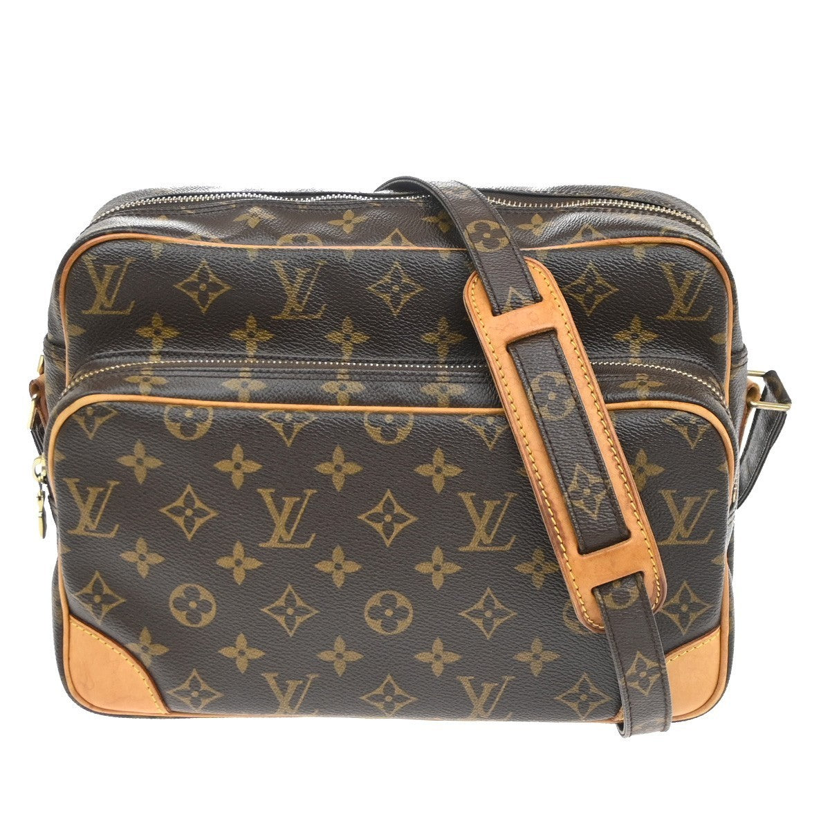 LOUIS VUITTON Nile Crossbody Shoulder Bag Monogram Leather Brown M45244 95SA137
