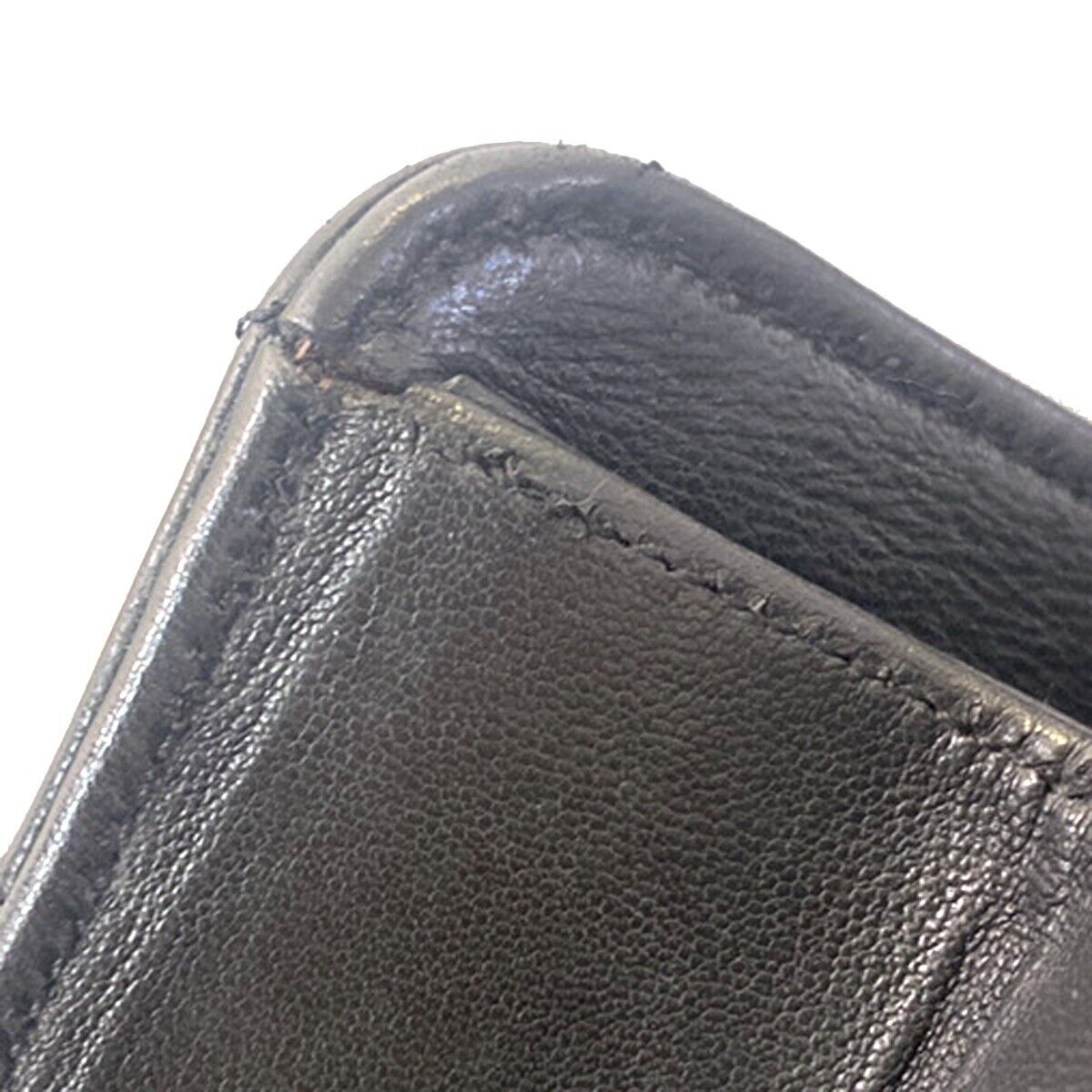 CHANEL CC Logo Matelasse Chain Shoulder Bag Leather Black GHW 653RH787