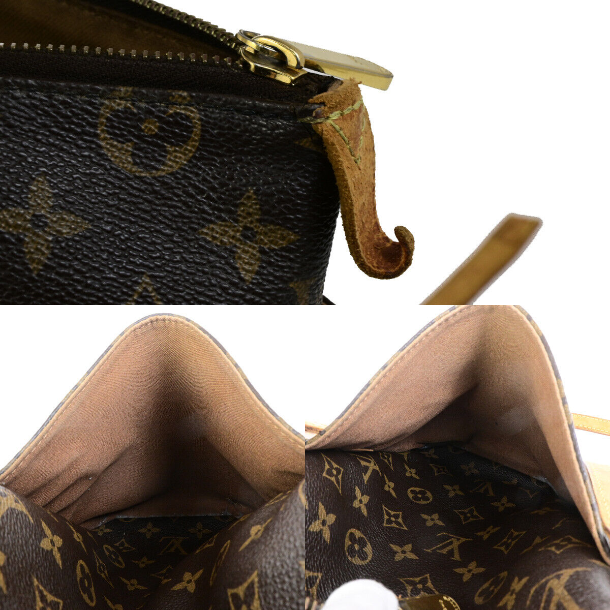 LOUIS VUITTON Logo Totally PM Shoulder Bag Monogram Leather Brown M56688 67YG752