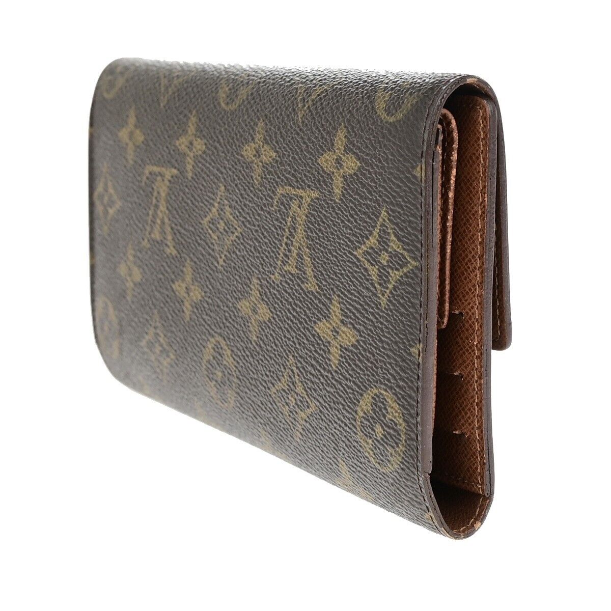 LOUIS VUITTON International Long Trifold Wallet Monogram Brown M61215 02EB176