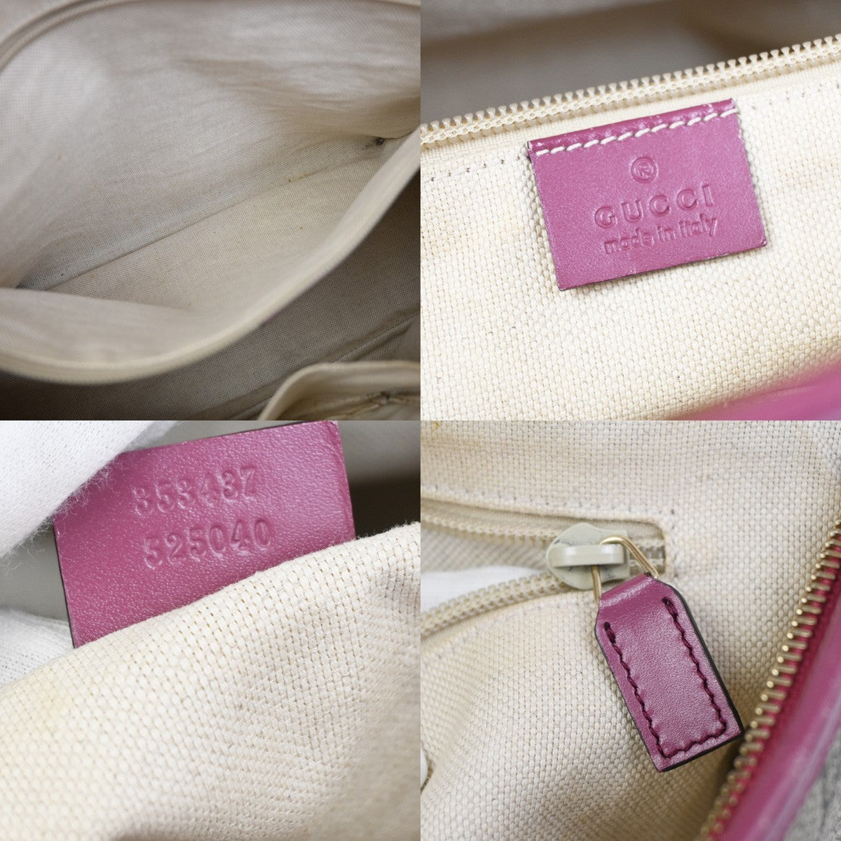 GUCCI Logo GG Pattern 2Way Shoulder Tote Bag Supreme Leather BN PK GHW 76KD024