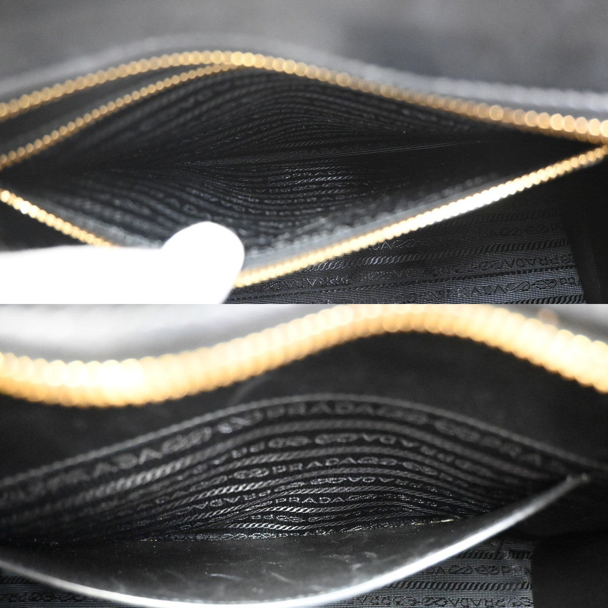 PRADA Logo Hand Bag with Bag Charm Saffiano Leather Black GHW Italy 95RL899