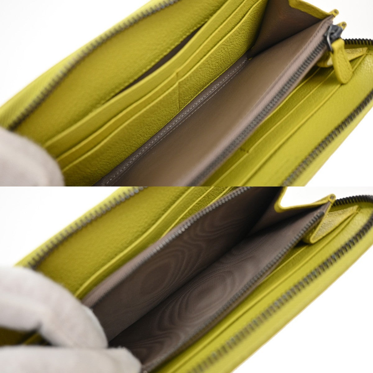 BOTTEGA VENETA Intrecciato Long Zipper Around Wallet Leather Gray 35KP051