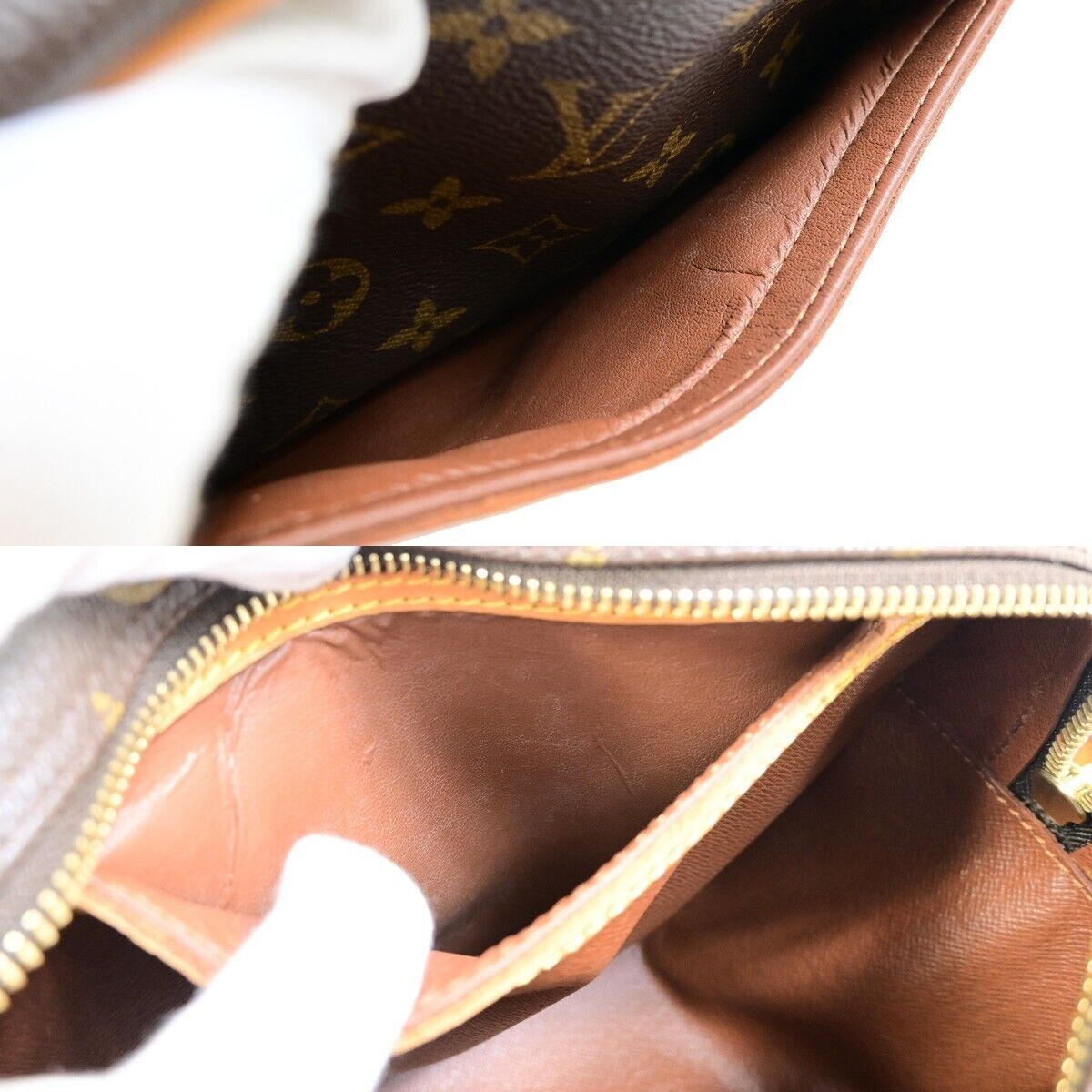 LOUIS VUITTON Blois Crossbody Shoulder Bag Monogram Leather Brown M51221 75FA672