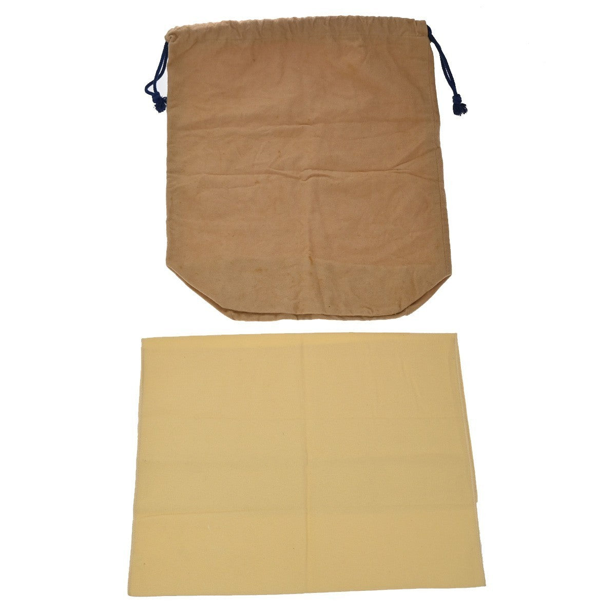 LOUIS VUITTON Logo 10 Set Dust Bag Drawstring Canvas Cotton Beige Brown 09KP179