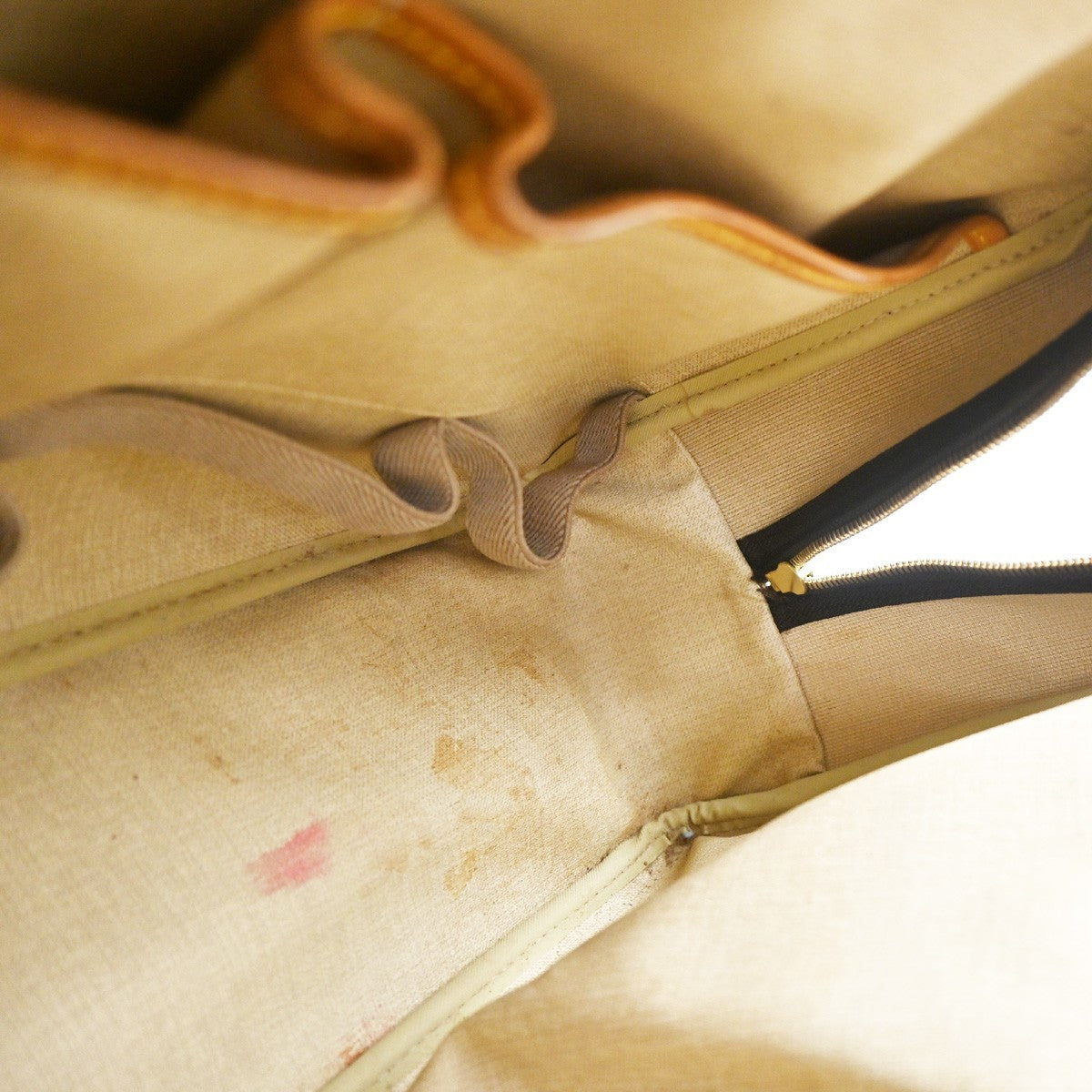 LOUIS VUITTON LV Logo Deauville Hand Bag Monogram Leather Brown M47270 31PA084