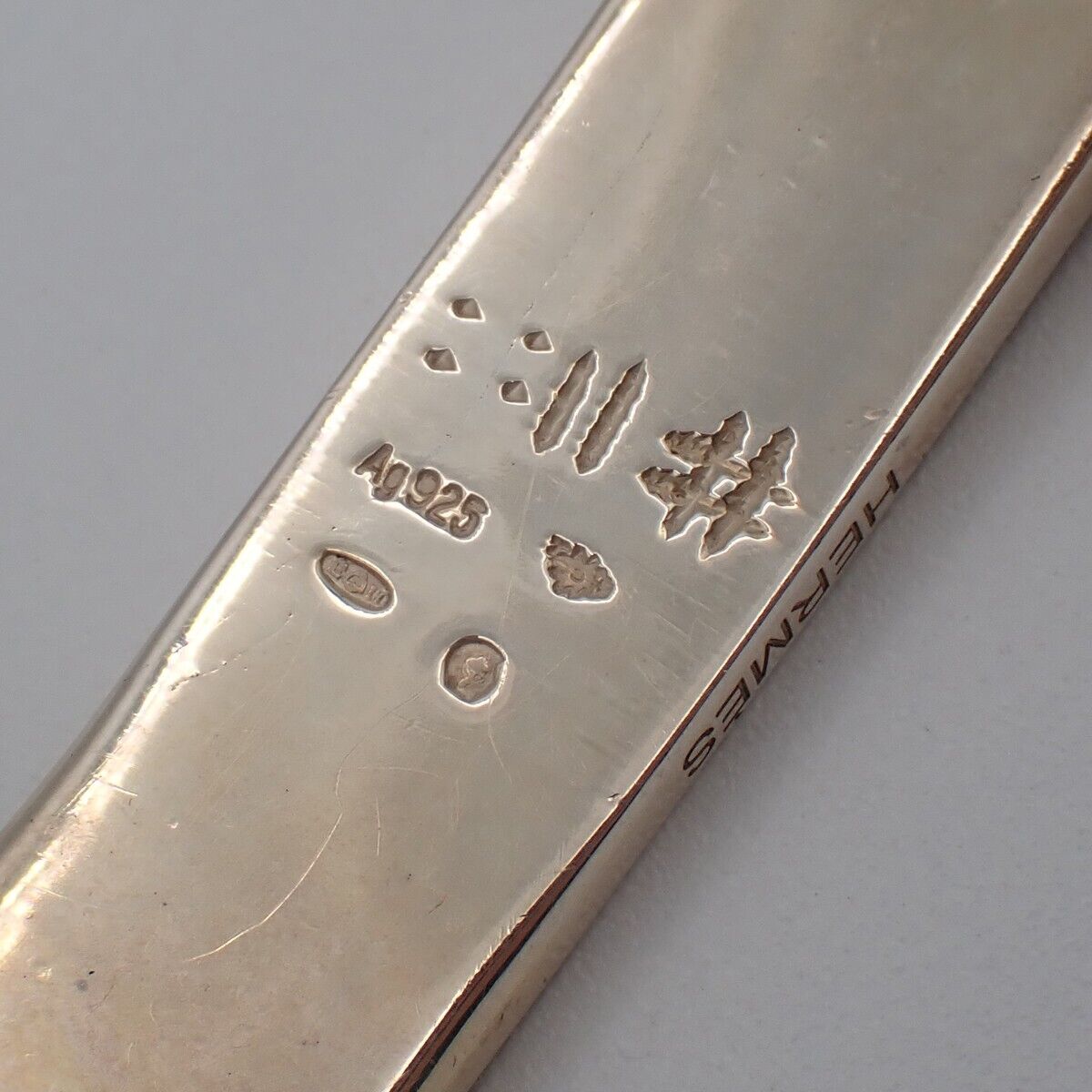 HERMES Logo Touareg Belt Buckle Ag925 Silver Accessory 19RK947