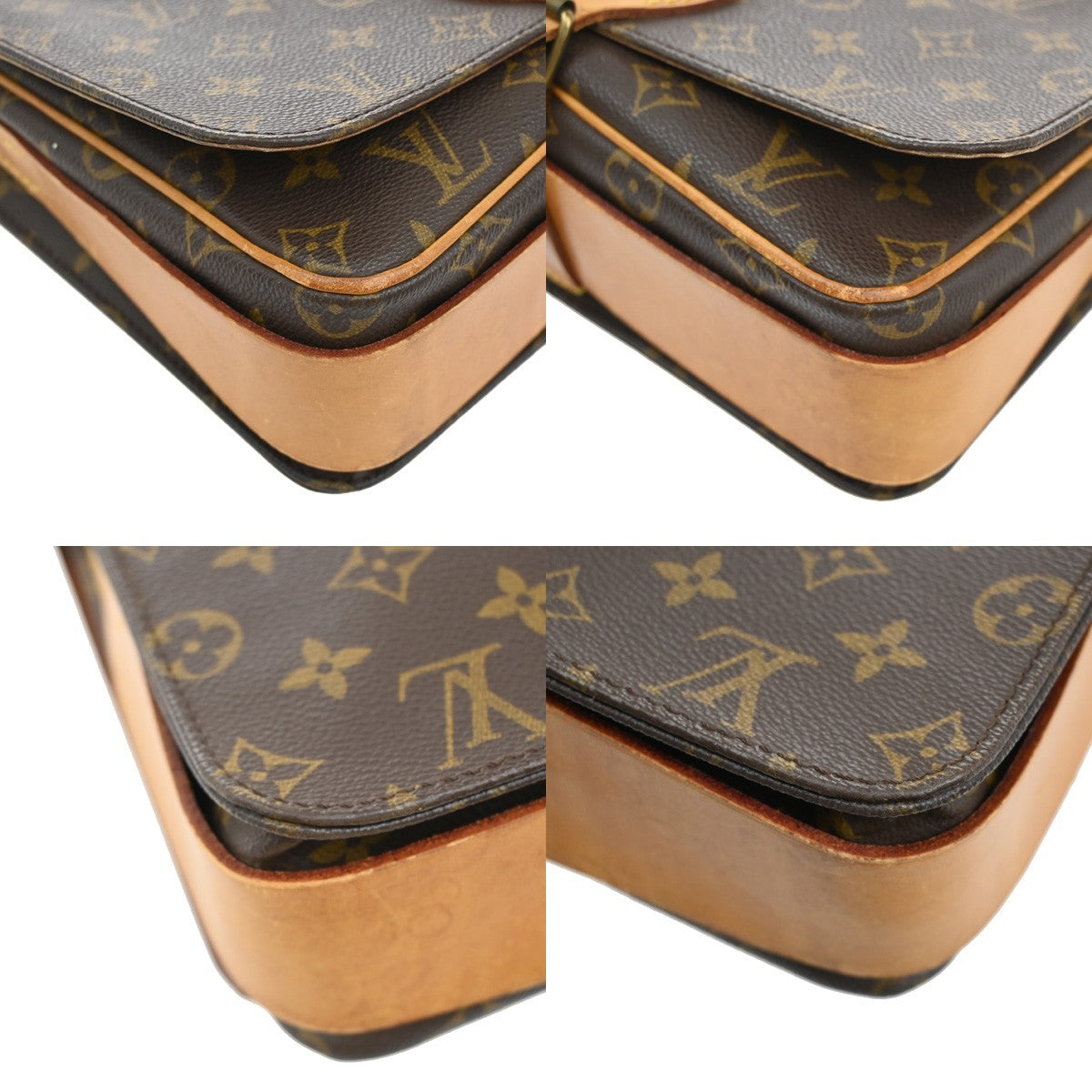 LOUIS VUITTON Cartouchiere GM Shoulder Bag Monogram Leather Brown M51252 32CA089
