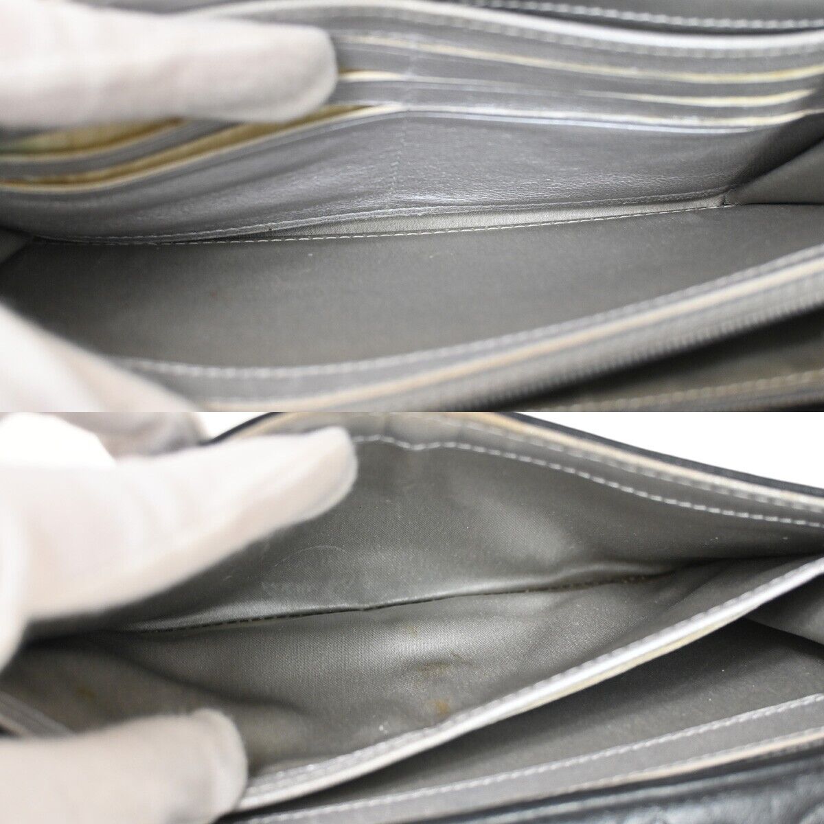 CHANEL CC Logo Camellia Long Bifold Wallet Purse Leather Black Italy 36FA430