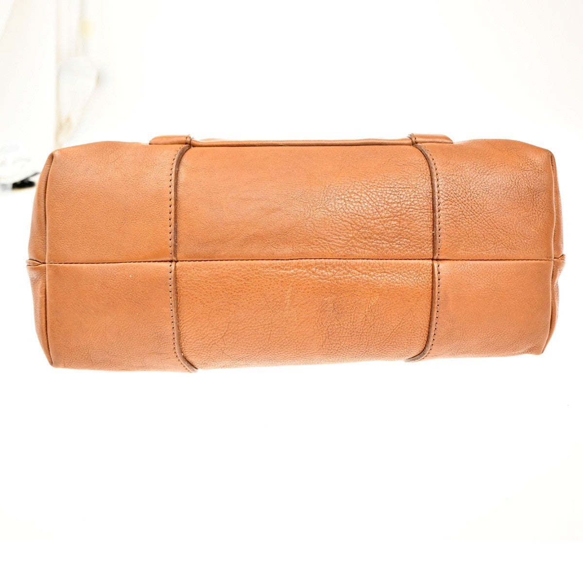 CELINE Logo Boogie Horse Carriage Hand Bag Leather Brown GHW Italy 32MA264