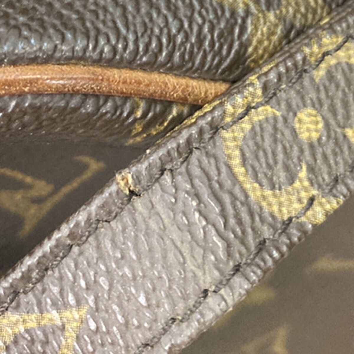 LOUIS VUITTON Danube Shoulder Bag Monogram Leather Brown France M45266 30ED775