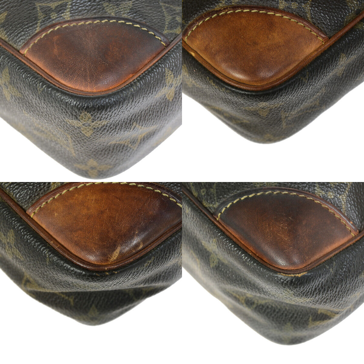LOUIS VUITTON Compiegne 28 Clutch Hand Bag Monogram Leather Brown M51845 07SH991