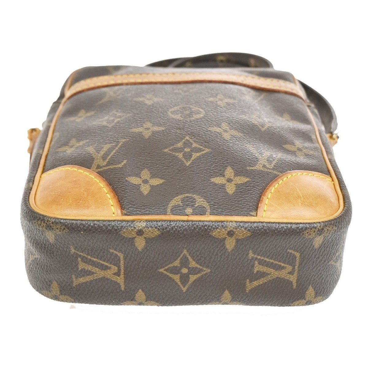 LOUIS VUITTON Danube Shoulder Bag Monogram Leather Brown France M45266 67PA042