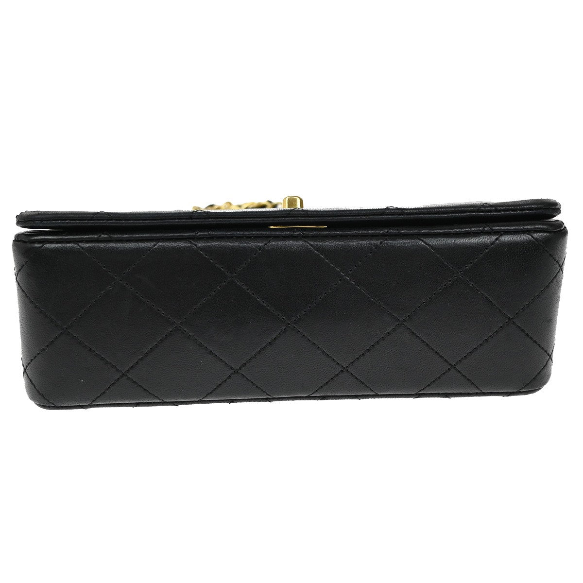 CHANEL CC Mini Matelasse Chain Shoulder Bag Leather Black GHW Vintage 385RL426