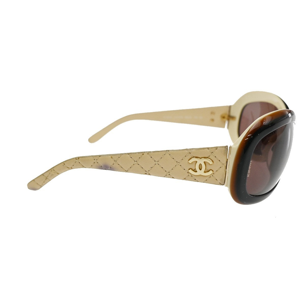 CHANEL CC Matelasse Sunglasses Eye Were 5116-Q Plastic Leather BN BE 63RL855