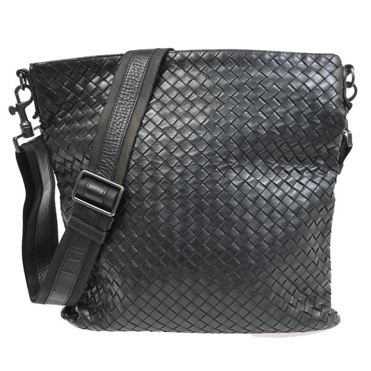 BOTTEGA VENETA Logo Intrecciato Shoulder Bag Leather Brown Italy 16CB034