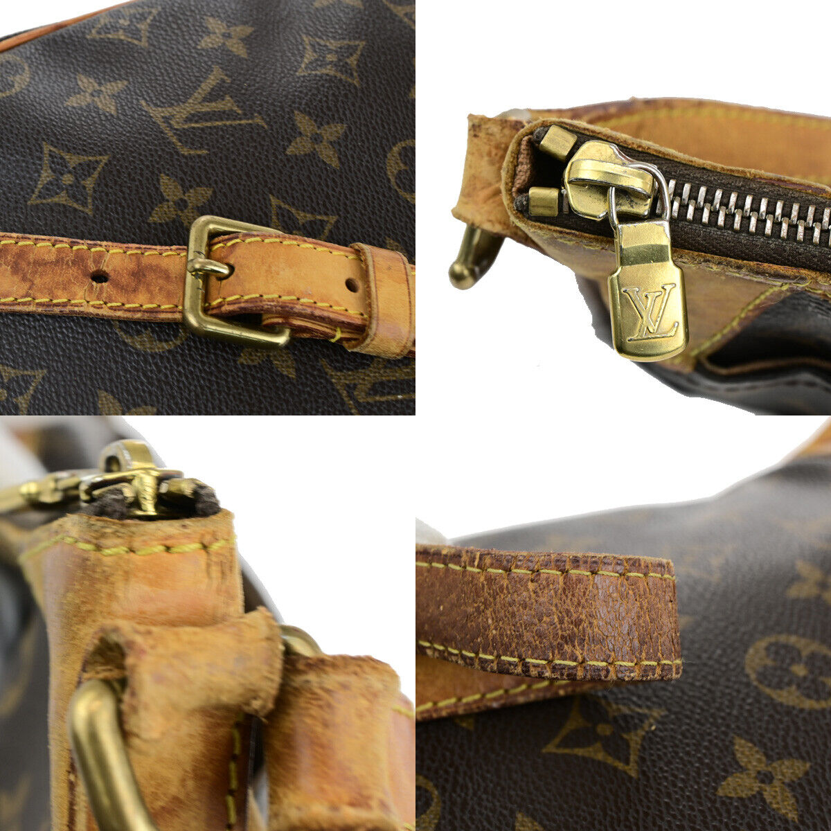 LOUIS VUITTON Odeon PM Shoulder Bag Monogram Leather Brown Spain M56390 31YF088
